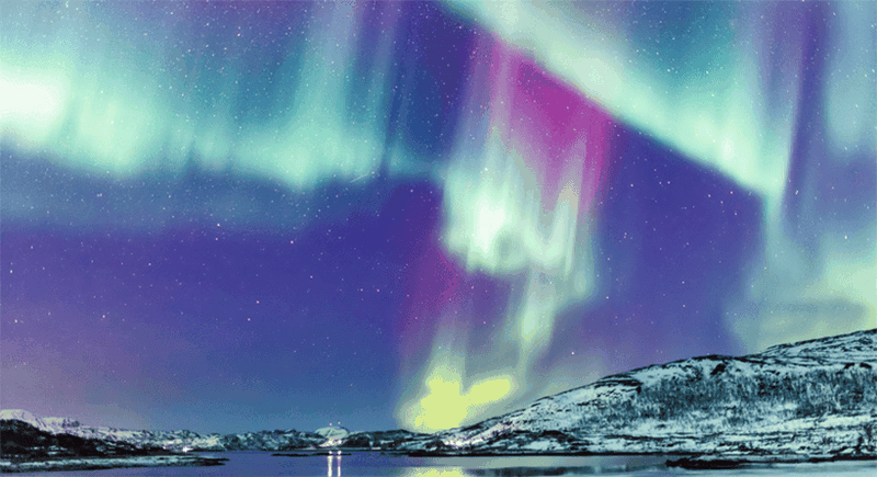 Foto da aurora boreal