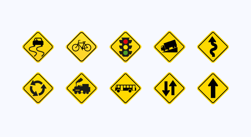 imagem de placas de trânsito