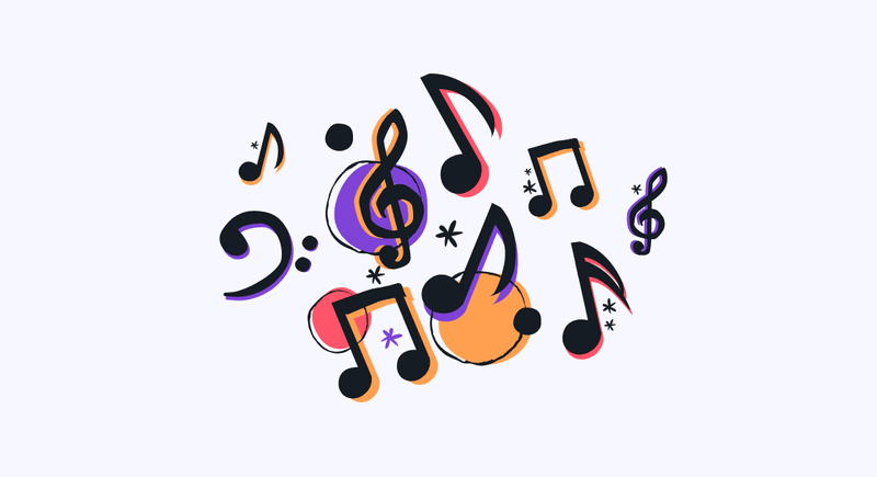 Imagem design de ícones musicais