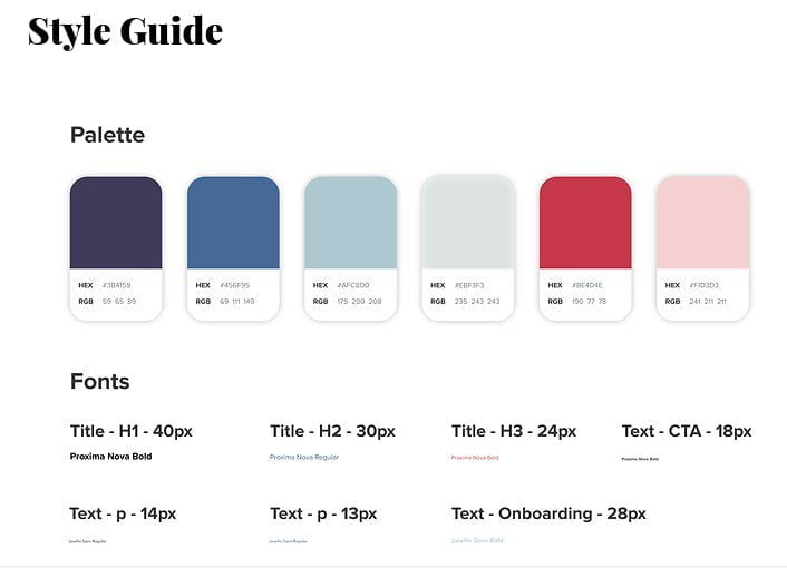 style guide UX