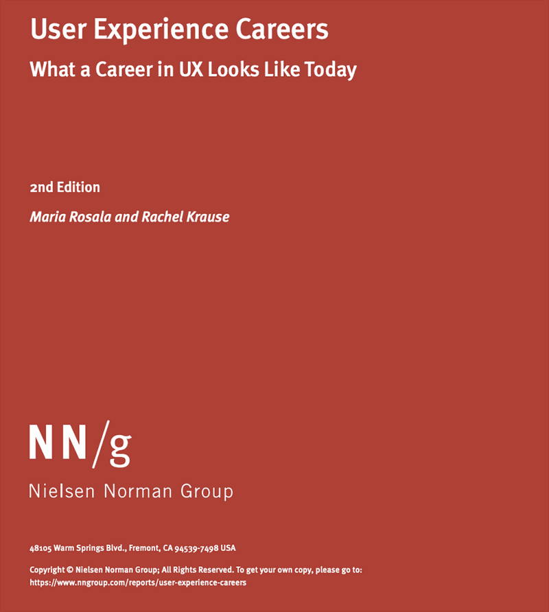 User Experience Careers: relatório sobre carreira em UX da NN/g